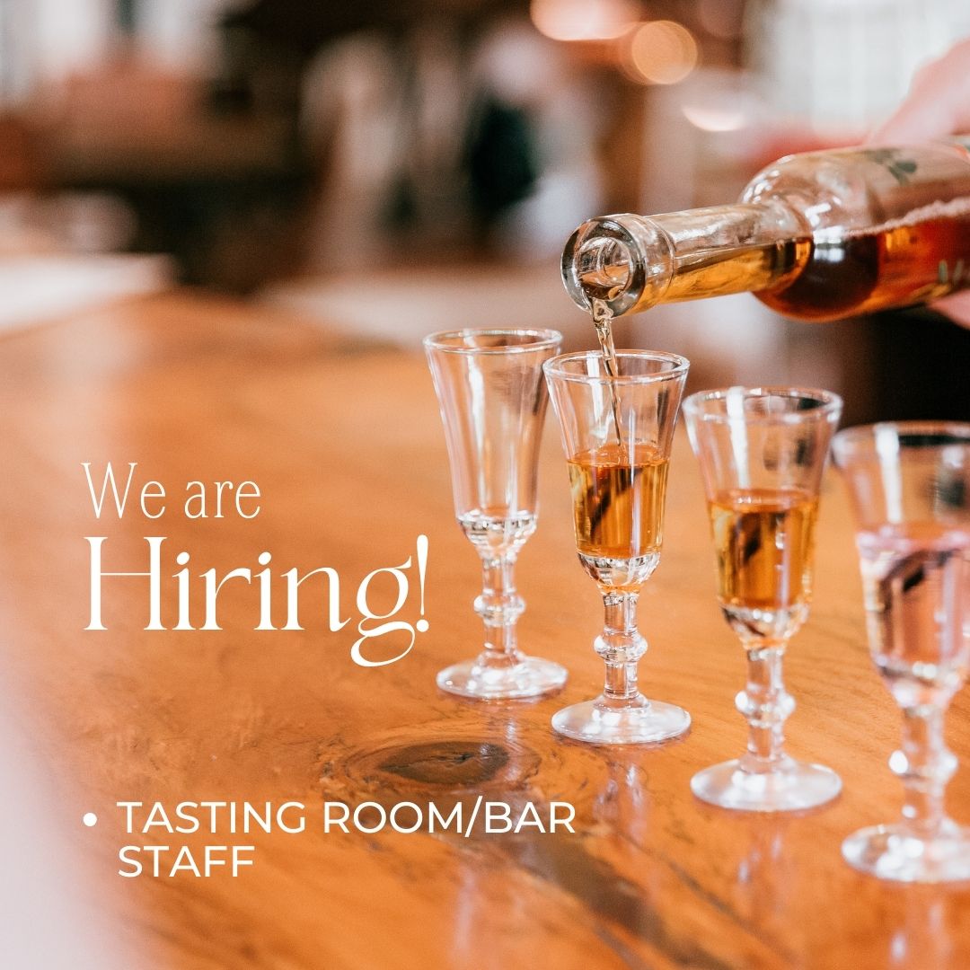 We are hiring tasting room/bar staff advert