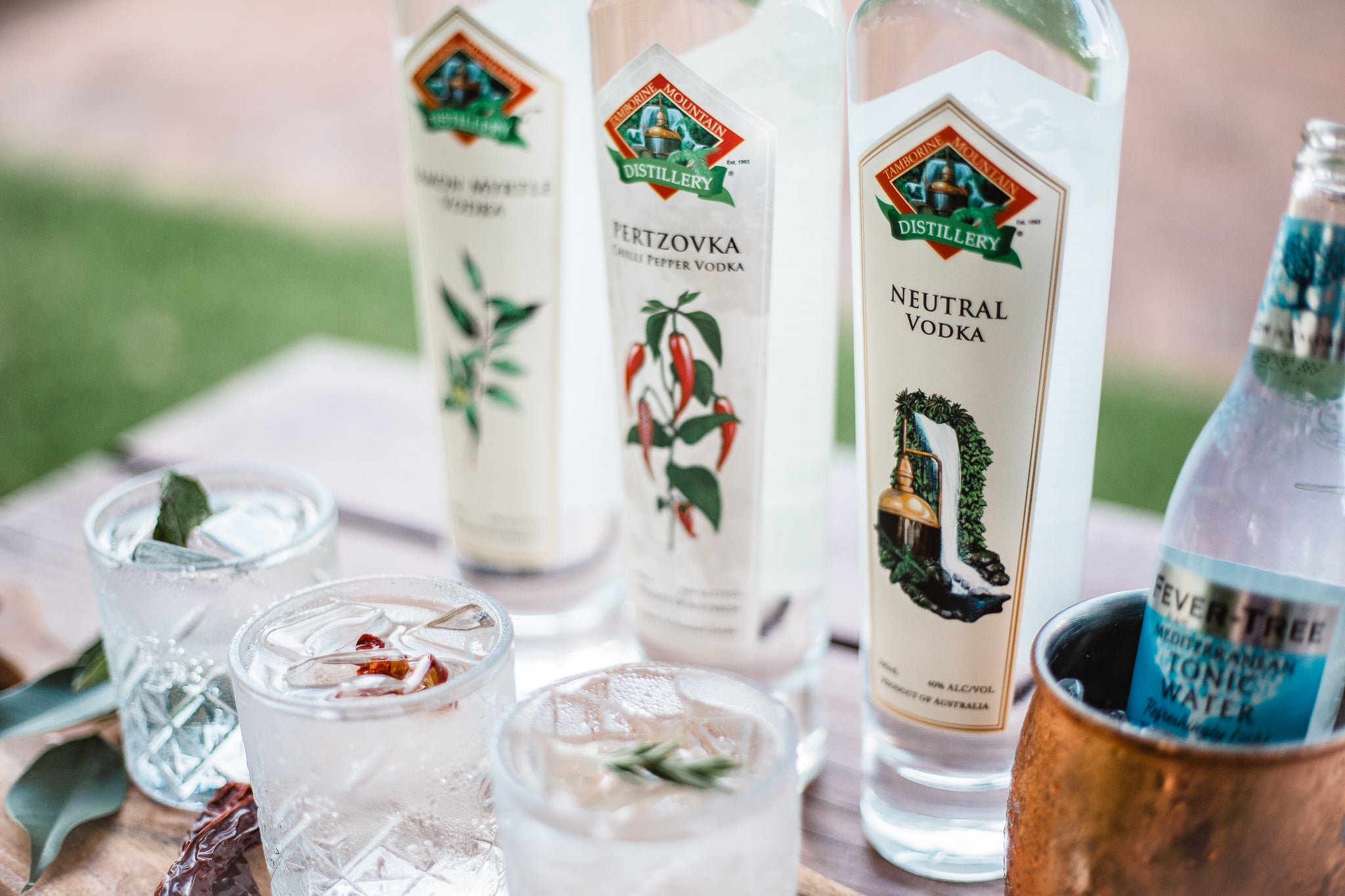 Tamborine Mountain Distillery Vodka Tasting paddle