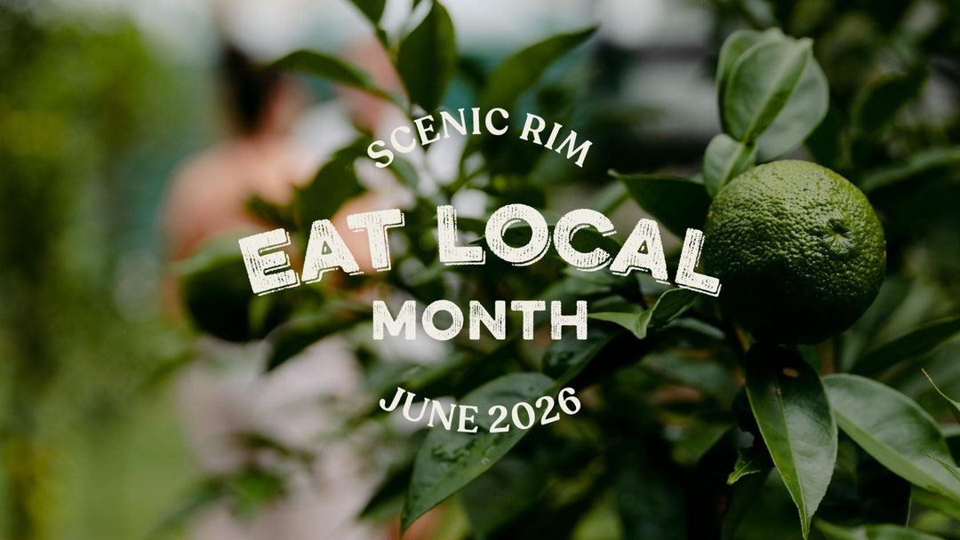 Citrus trees in orchard on Tamborine Mountain during Eat Local Month
