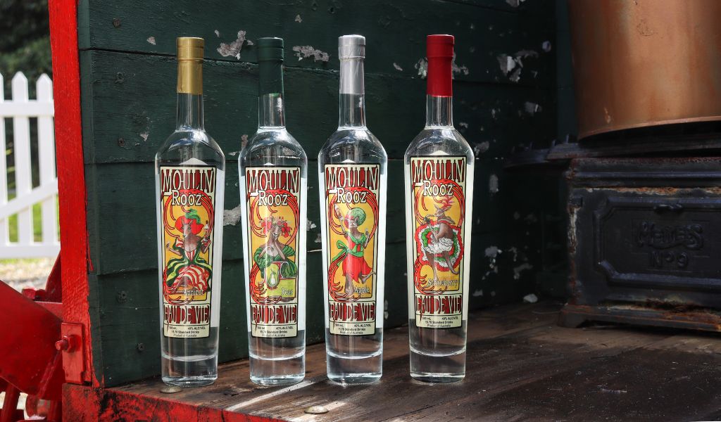 Moulin Rooz fruit Eau de Vie collection by Tamborine Mountain Distillery