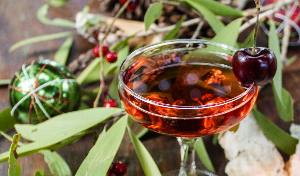 Christmas cherry cocktail